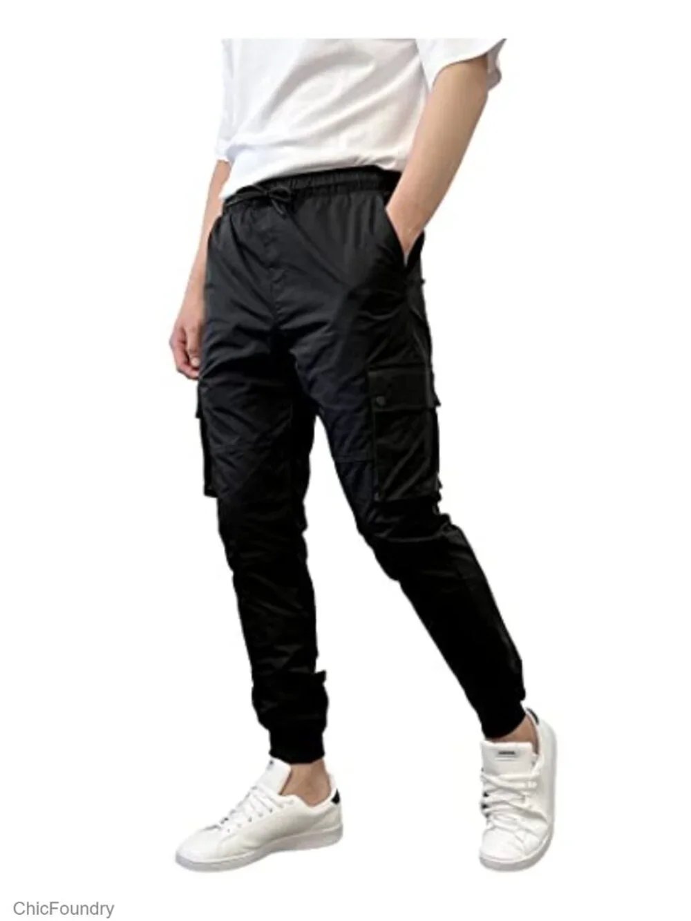 Lightweight Quick Dry Cargo Jogger Pants - Drawstring, 6 Pockets
